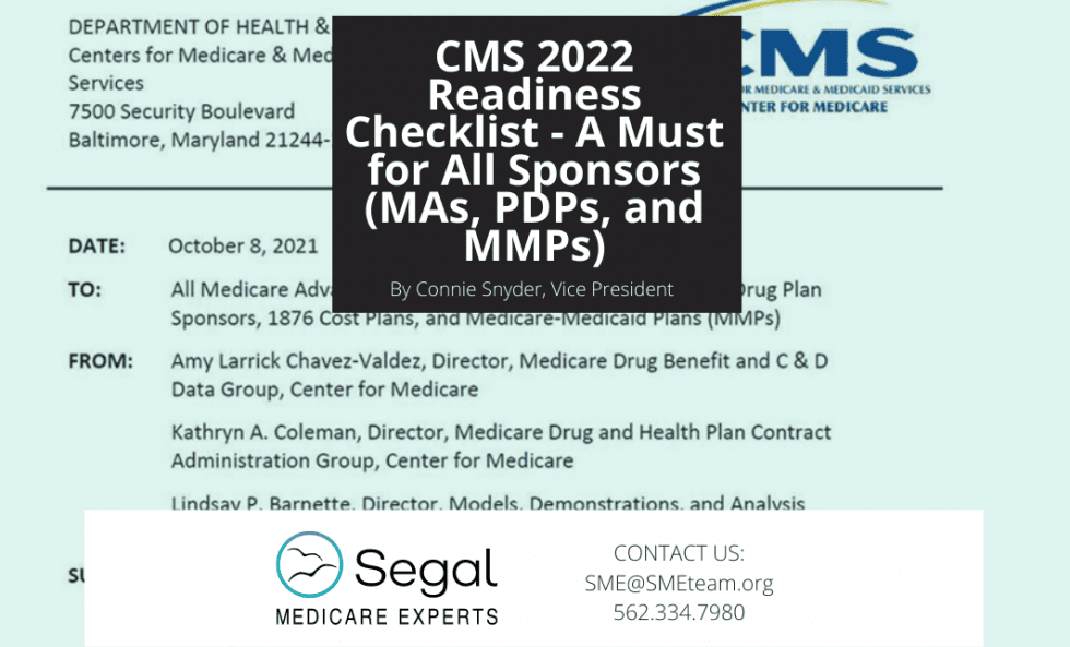 CMS 2022 Readiness Checklist A Must for All Sponsors (MAs, PDPs, and